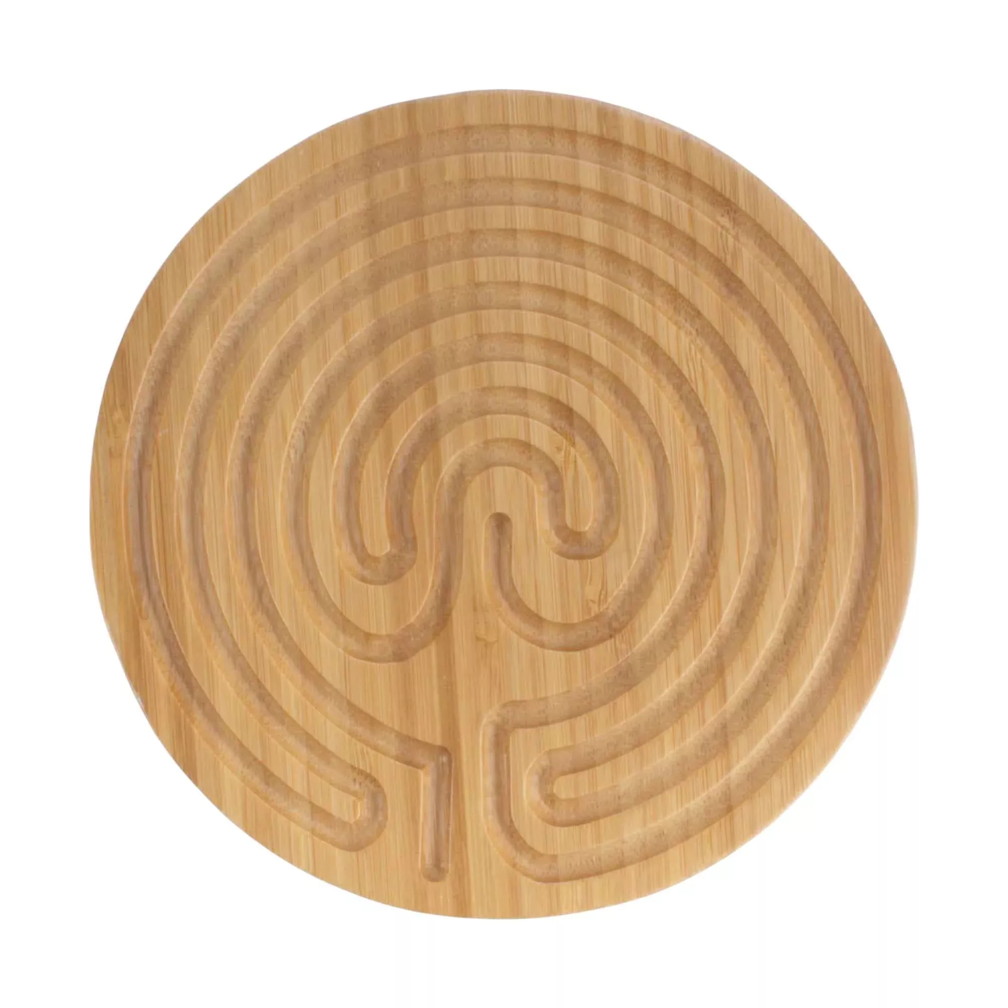 BambooMN Finger Labyrinth for Meditation - 6" Carbonized Brown - 3 Pieces