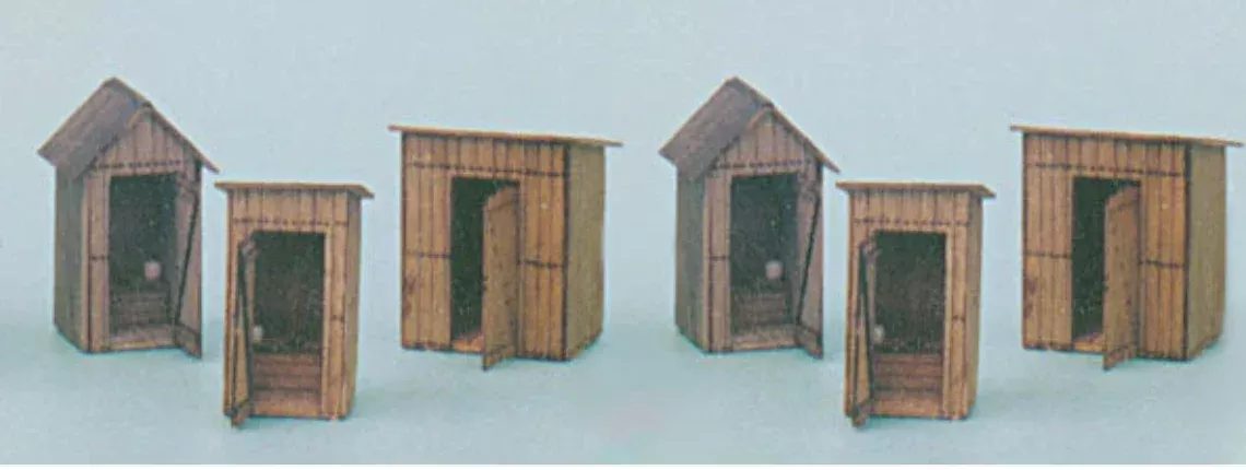 Banta Modelworks 2021 HO Scale Outhouse Collection Kit (6 Pack )