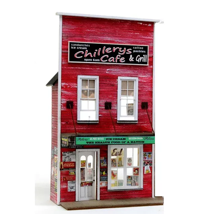 Banta Modelworks 6150 O Scale Chillery's Cafe Craftsman Kit (Front Only)