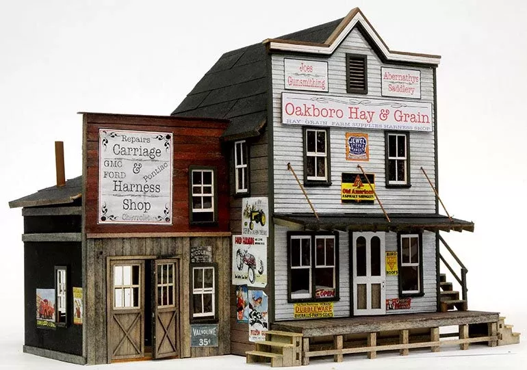 Banta Modelworks 6153 O Scale Oakboro Hay & Grain Craftsman Kit