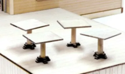 Banta Modelworks 720 O Scale Square Cafe Tables