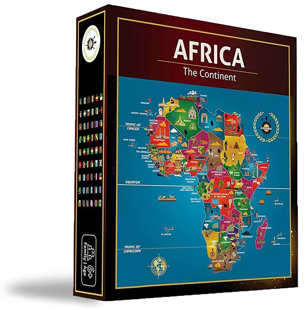 THE BANTU SUN Asia Map Puzzle - 100 Piece Educational Jigsaw - Multi-c