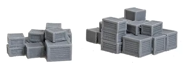 Bar Mills Scale Model Works 1004 N Scale 2 Groups of Crate Stacks (Unpainted Resin)