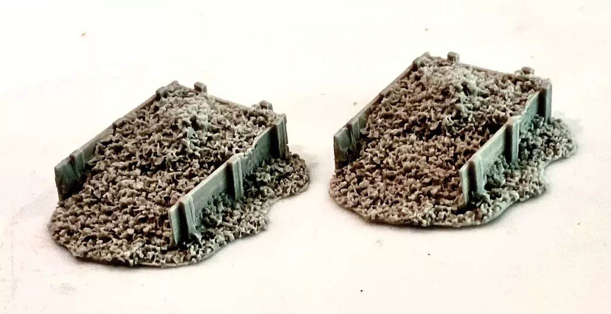 Bar Mills Scale Model Works 1006 N Scale Coal Bins (2 Pack Unpainted Resin)