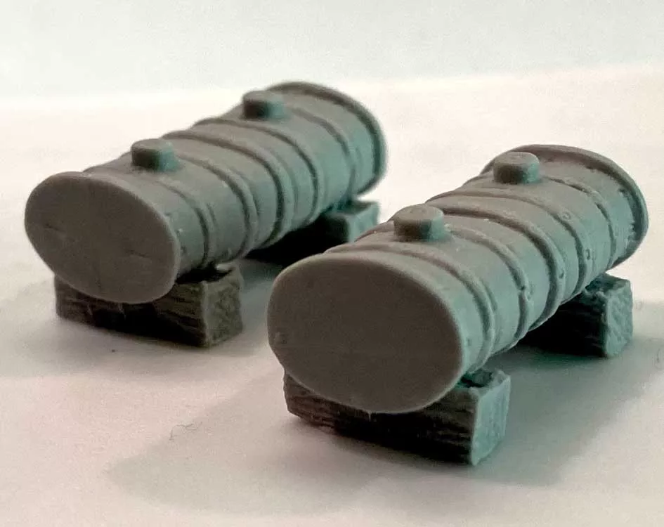 Bar Mills Scale Model Works 1007 N Scale Bulk Fuel Tank (2 Pack Unpainted Resin)