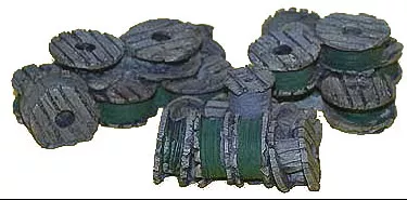 Bar Mills Scale Model Works 2004 HO Scale 3 Groups Wire Cable Spools (Unpainted Resin)