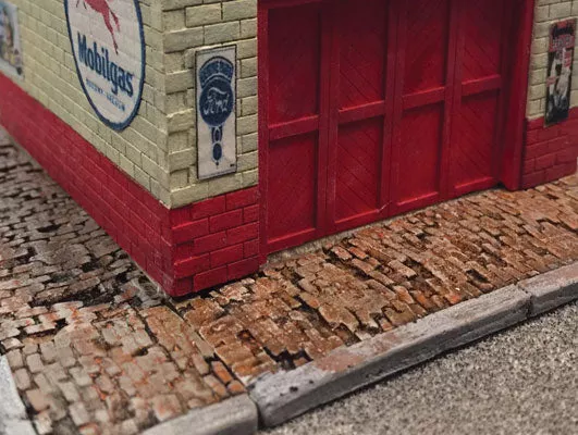 Bar Mills Scale Model Works 2020 HO Scale 60 Scale Feet Long Weathered Brick Sidewalk
