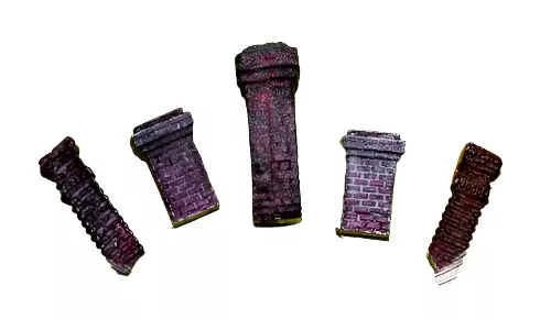 Bar Mills Scale Model Works 203 HO Scale Brick Chimneys
