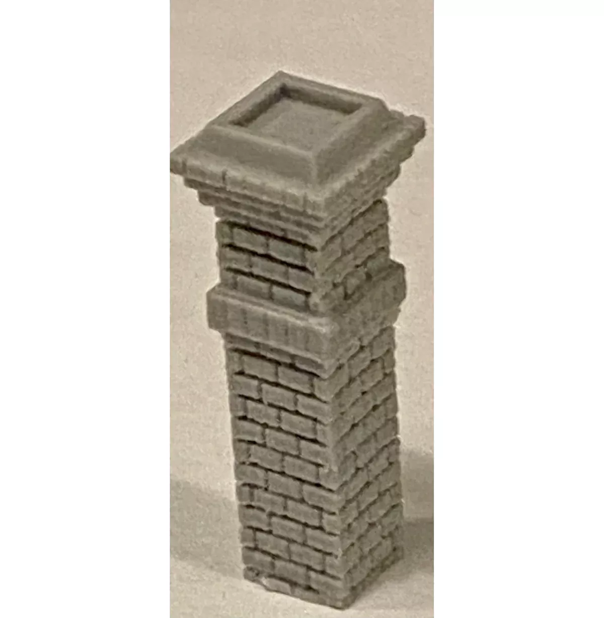 Bar Mills Scale Model Works 2033 HO Scale Narrow Square Brick Chimney 1" (3 Pack Unpainted Resin)
