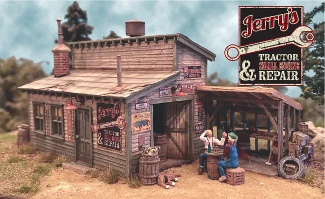 Bar Mills Scale Model Works 252 HO Scale Jerry's Engine Repair Craftsman Kit