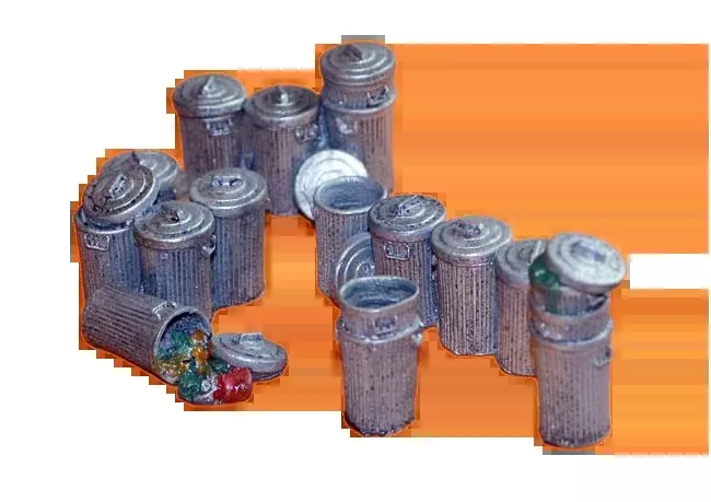 Bar Mills Scale Model Works 4022 O Scale Garbage Pail Assortment (18 Pack of Castings)