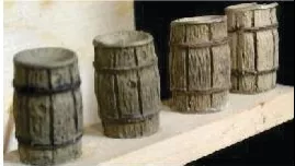Bar Mills Scale Model Works 4029 O Scale Rain Barrels (5 Pack of Castings)