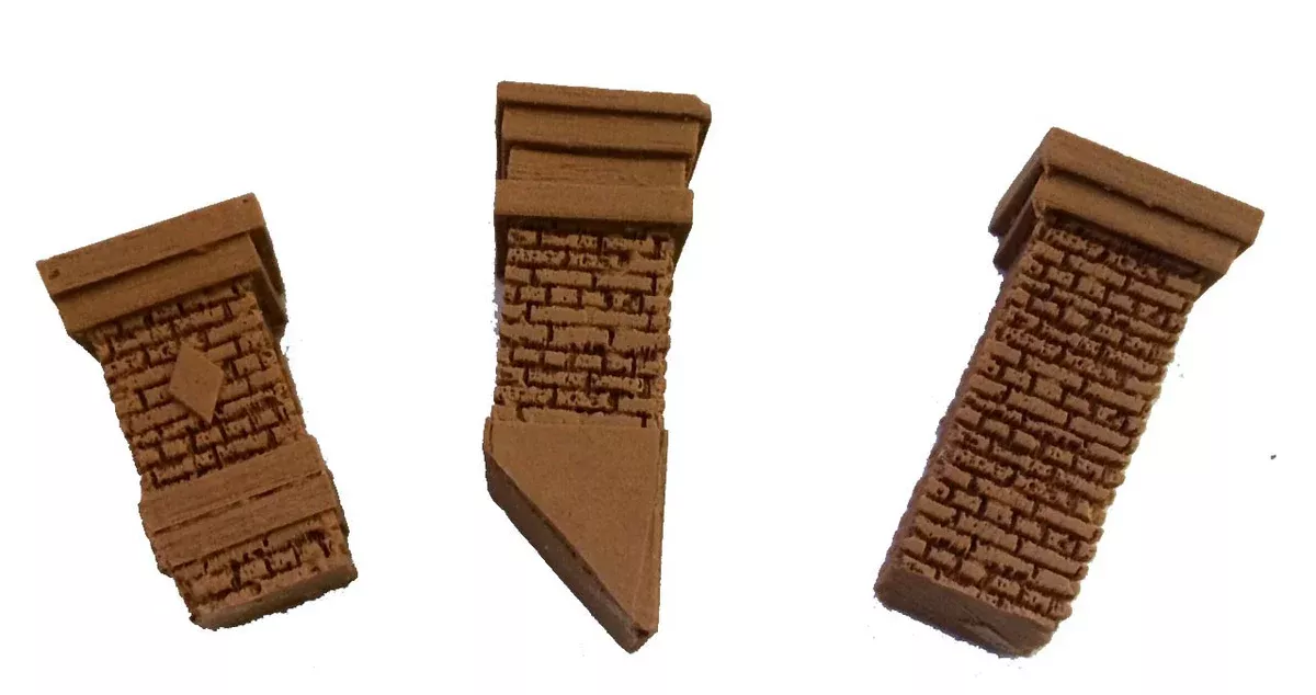 Bar Mills Scale Model Works 4032 O Scale Aged Chimneys (3 Pack)
