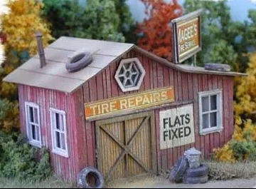 Bar Mills Scale Model Works 772 HO Scale Magee's Tire Service Craftsman Kit