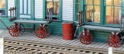 Bar Mills Scale Model Works 782 HO Scale REA Baggage Cart Kit (2 Pack)