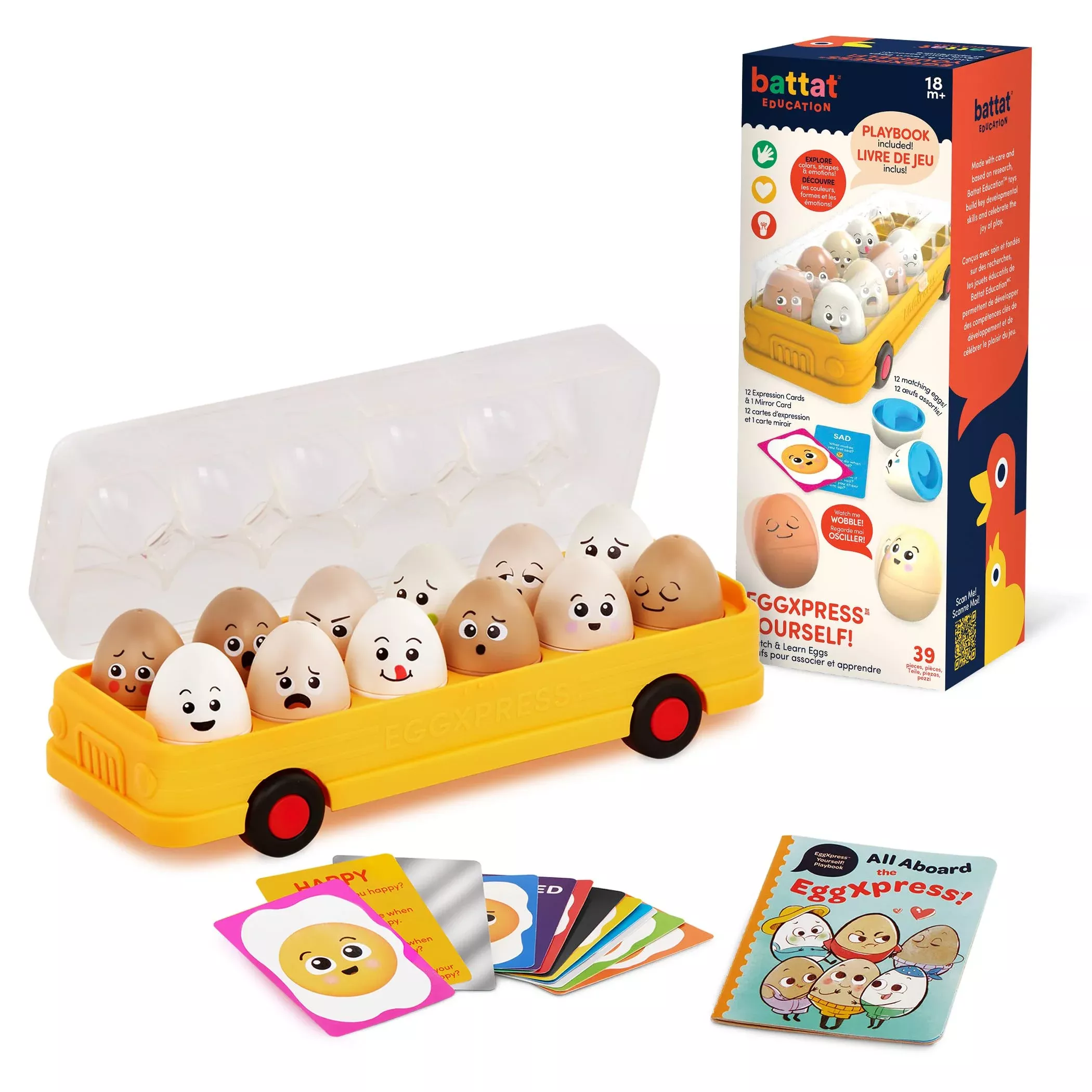 Battat Education EggXpress Matching Egg Set for Toddlers, 39-Piece