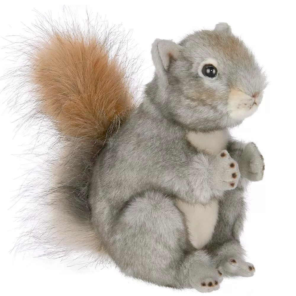 Bearington Peanut Plush Squirrel Stuffed Animal, 8.5", Soft Plush Mate