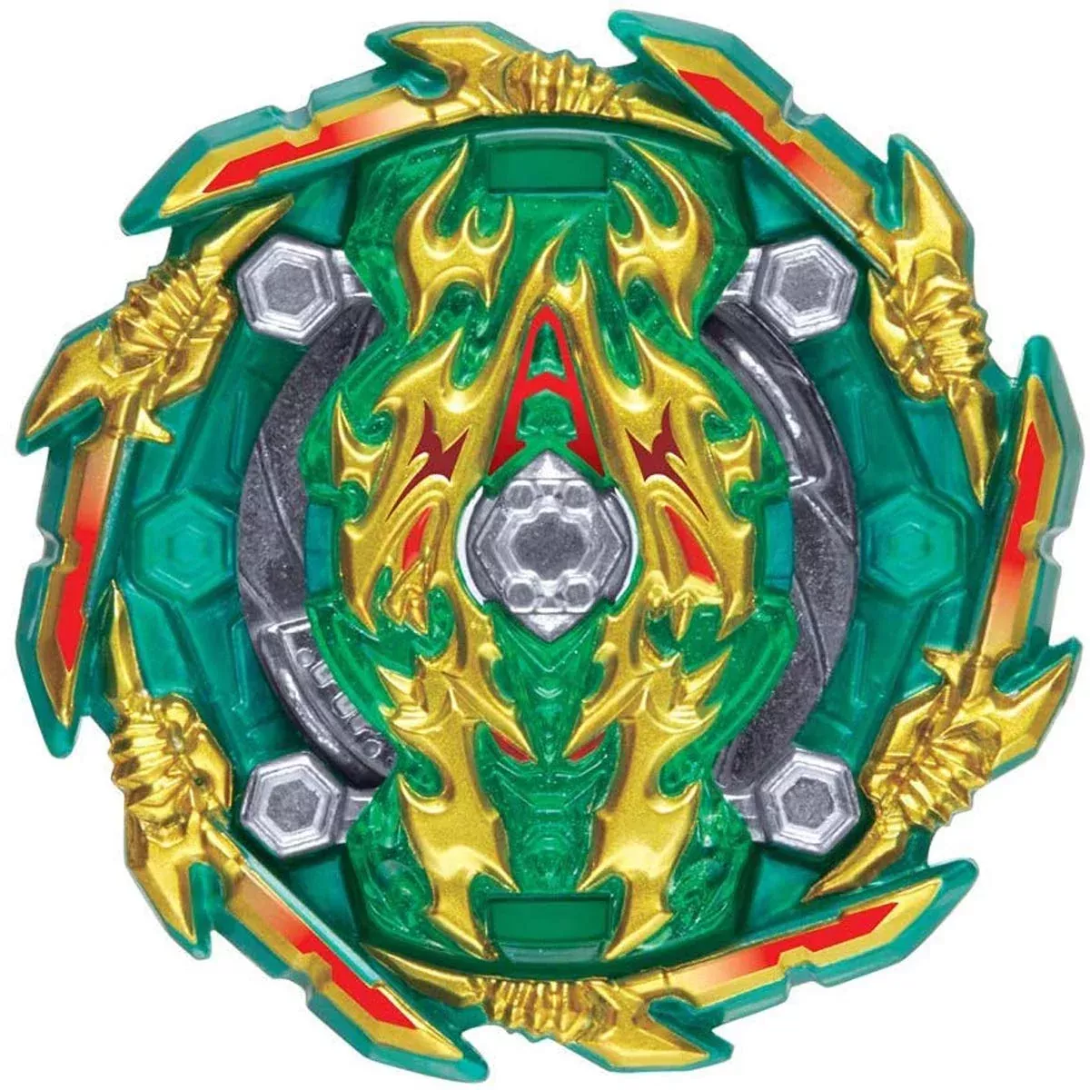 BelleJiu Battling Tops B-135 Booster - Bushin Ashura, Green, Plastic