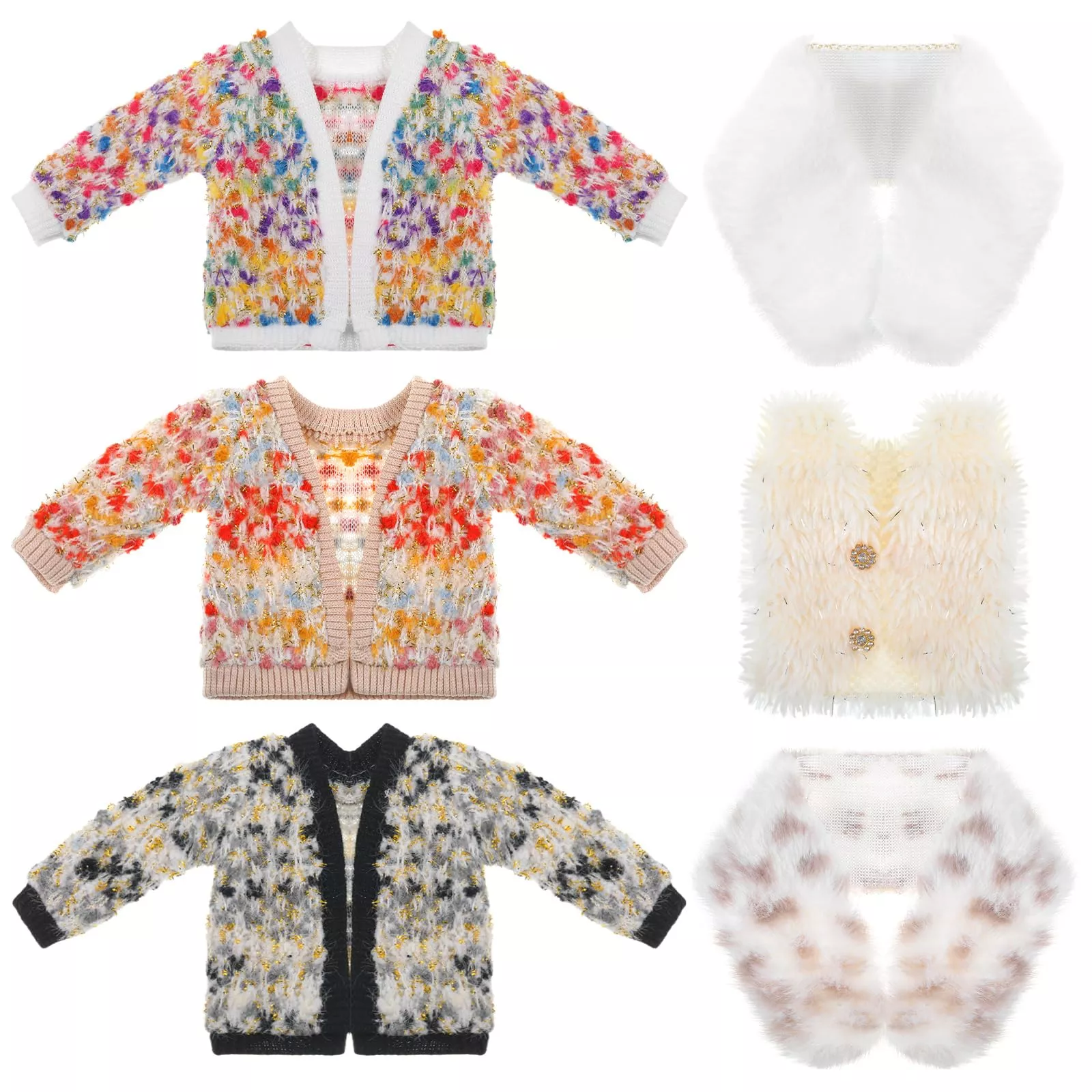 Bencailor Doll Clothes Set for 11.8" Dolls, 6 Pieces,