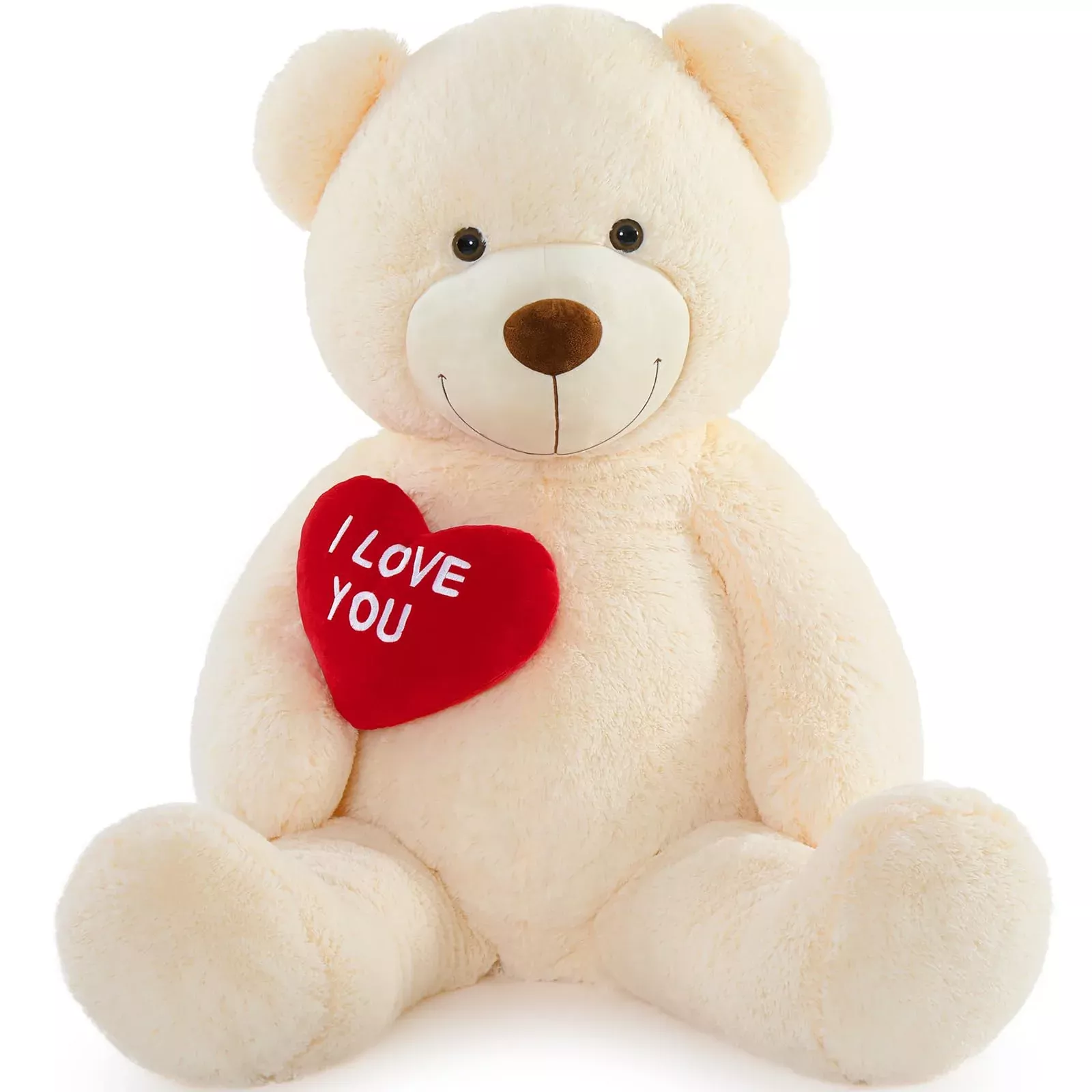 Beniny Big Teddy Bears, Giant White Teddy Bear Stuffed Animals With Em