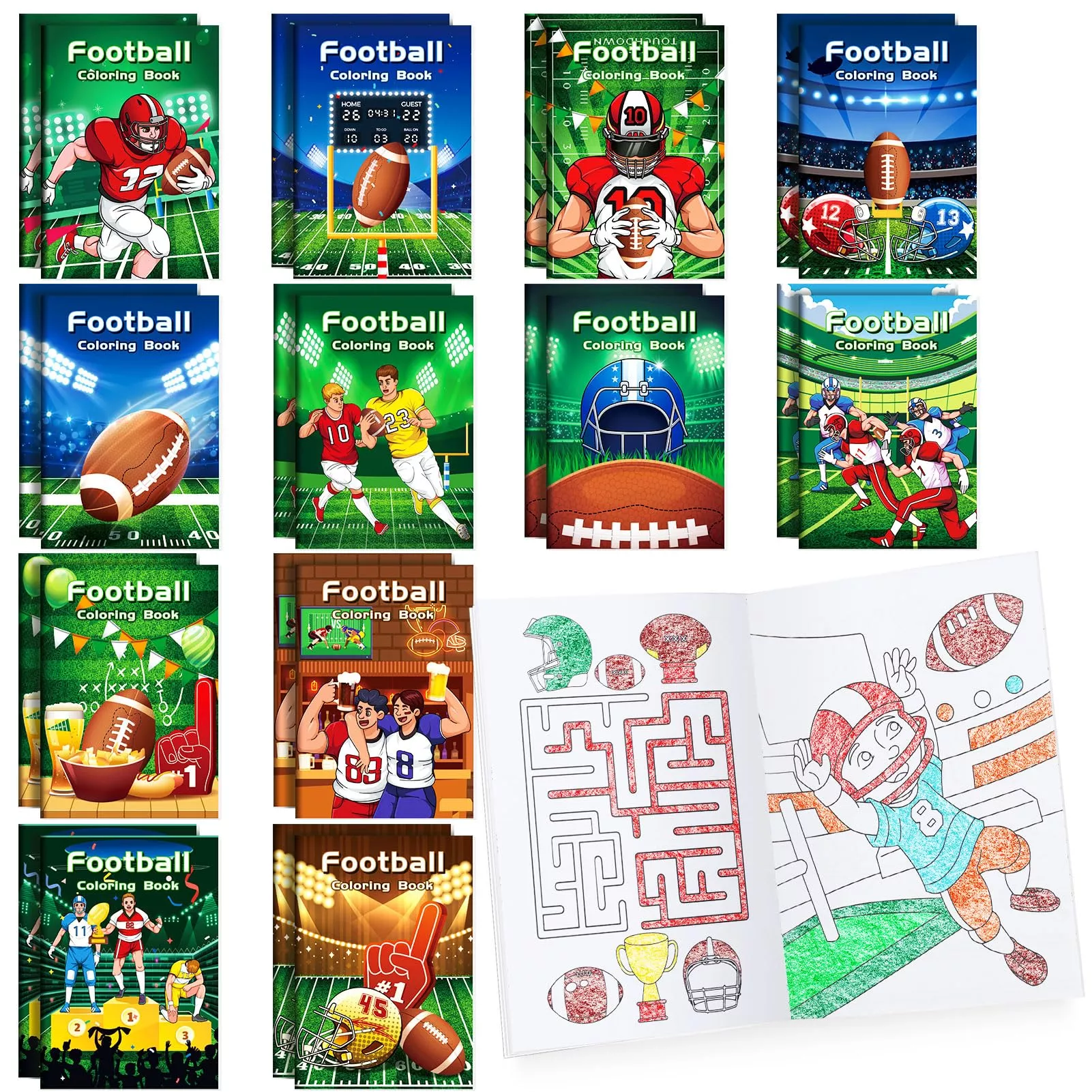 BenLouis Mini Coloring Books for Kids, 24 Pack, 6.7x4.