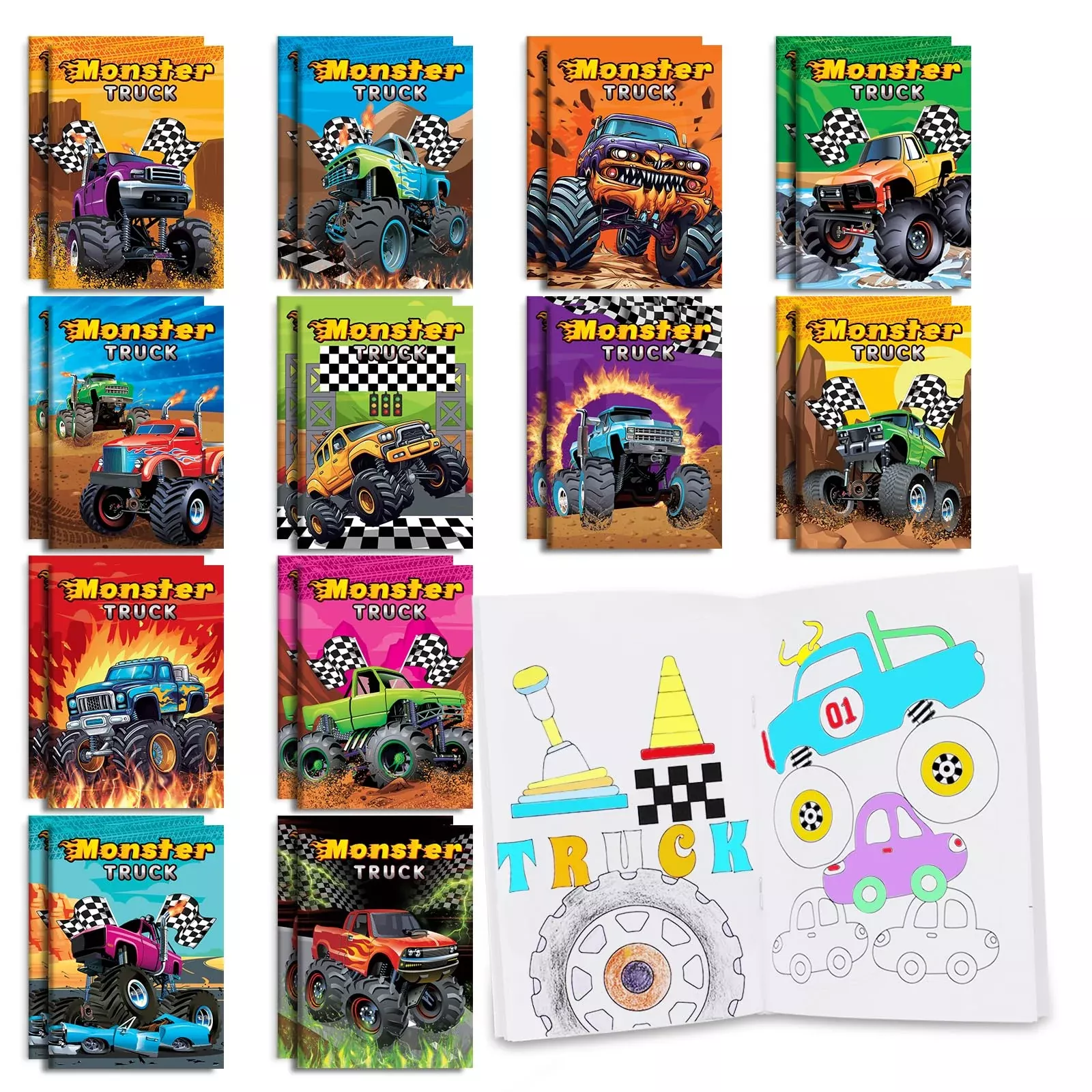 BenLouis Mini Coloring Books for Kids, 24 Pack, Colorful, 6.7