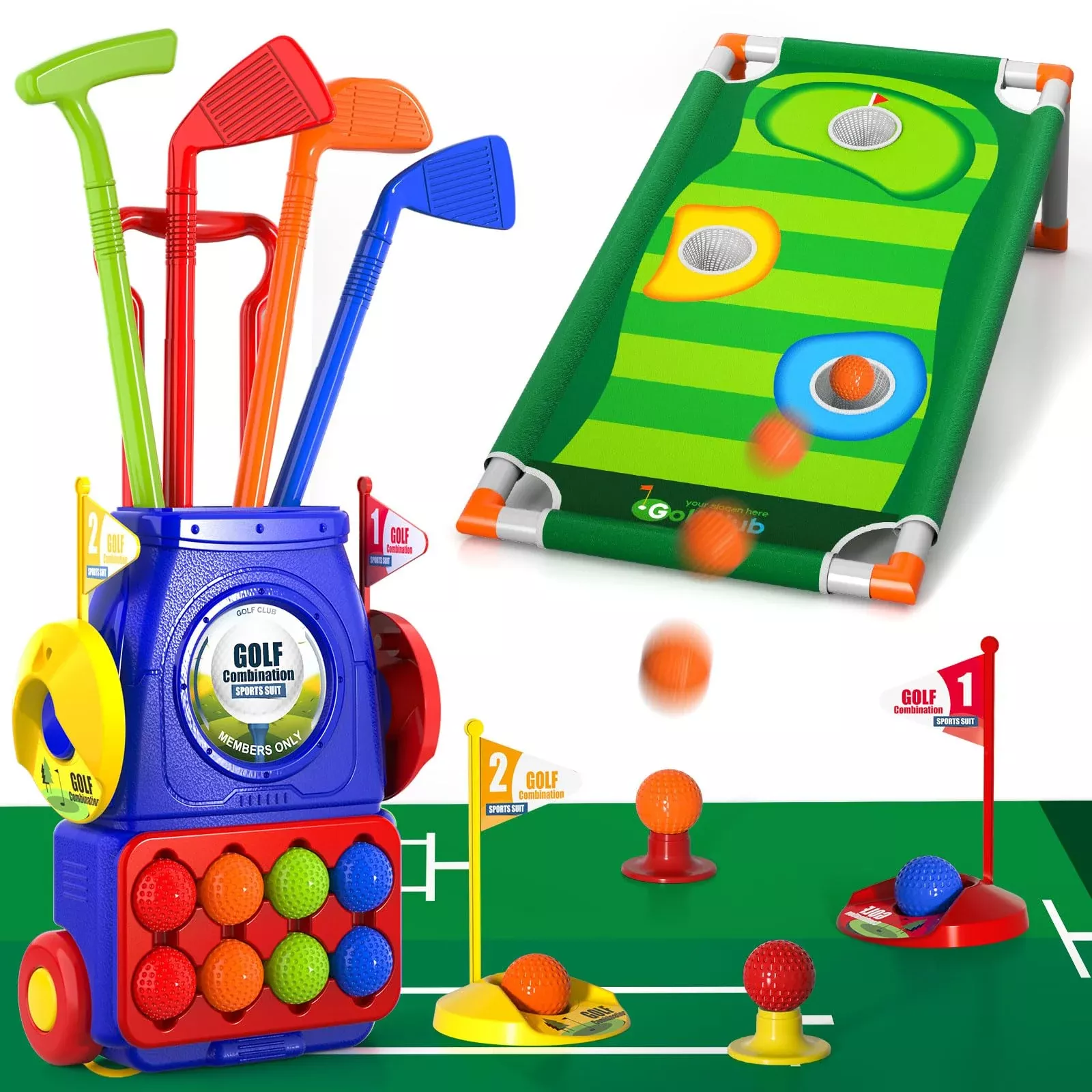 Bennol Toddler Golf Set Toys for Kids - Multi-color, Medium Size