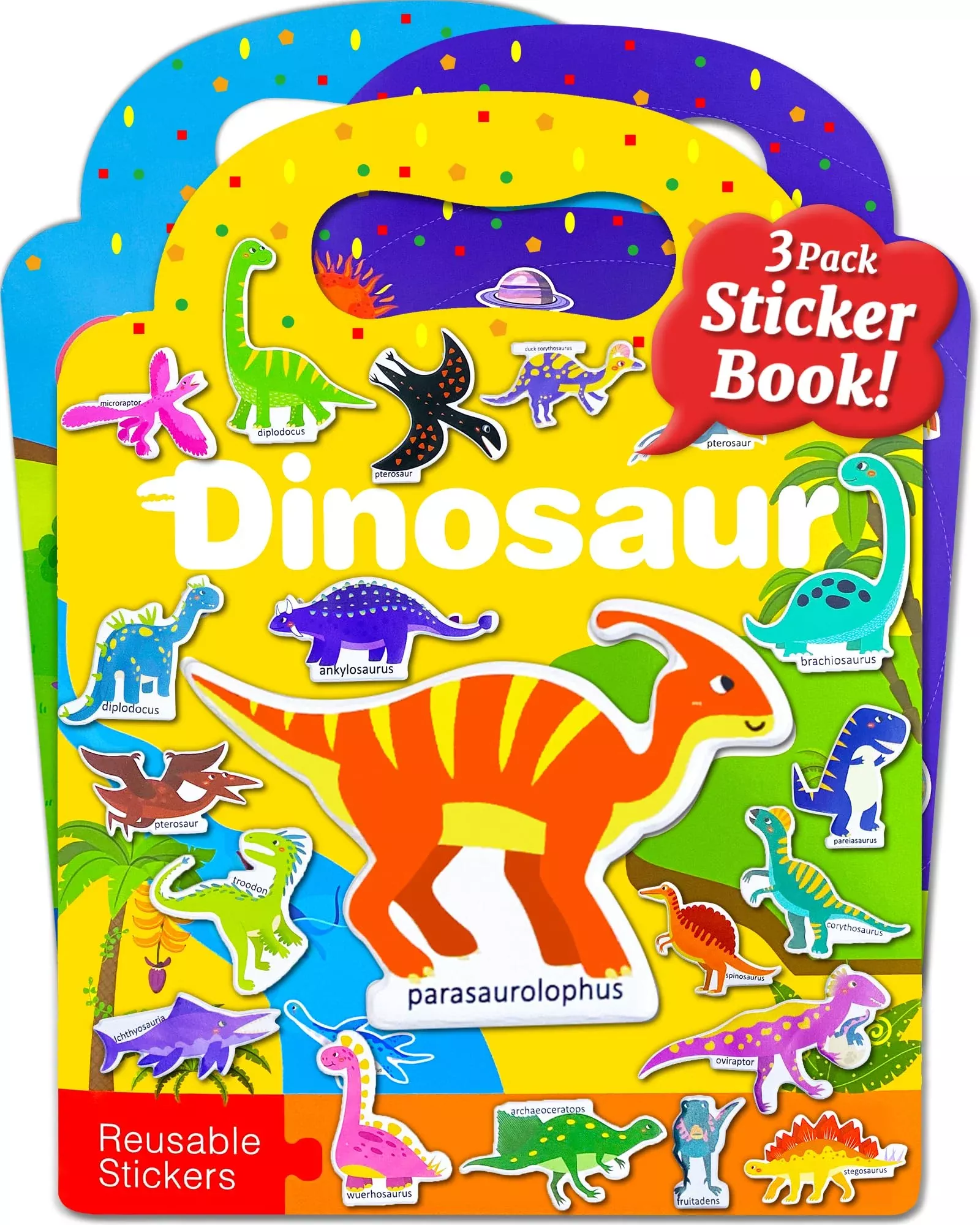 Benresive Reusable Sticker Book for Kids - Multicolour, Portable Design