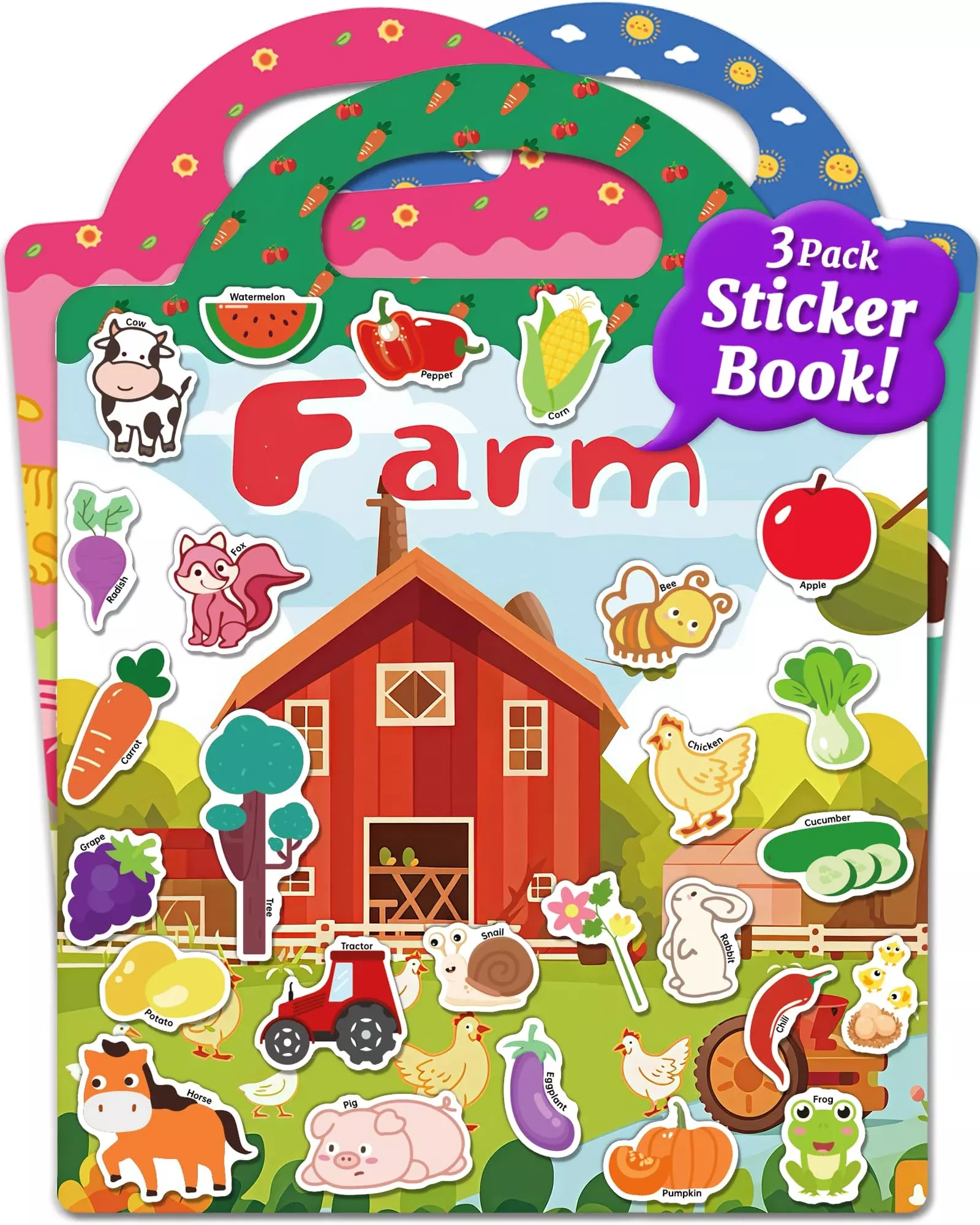Benresive Reusable Toddler Sticker Book - Multi, 94 Pcs, Creative Fun