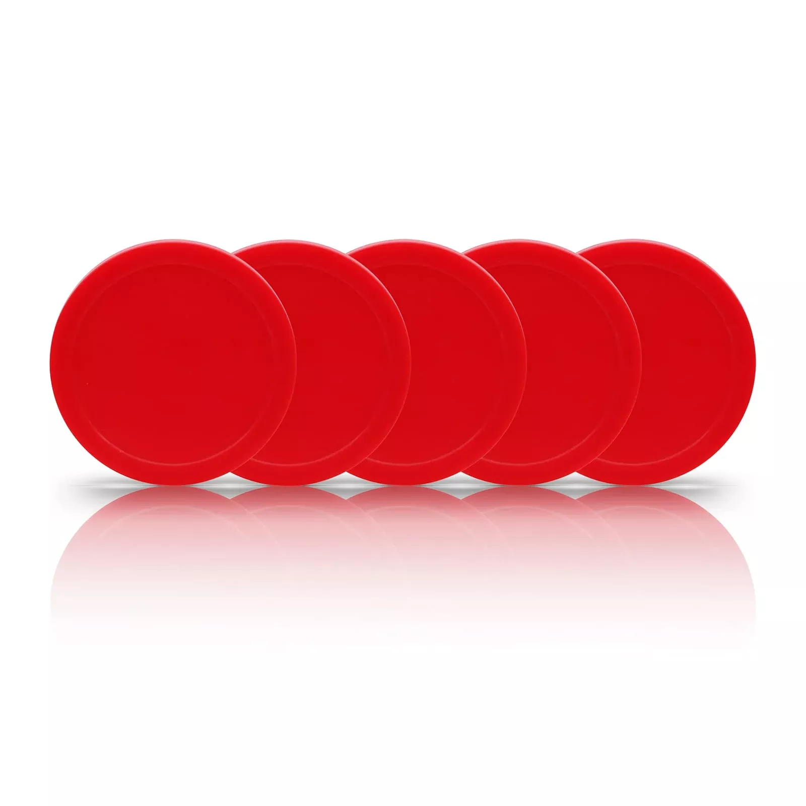 BERYLER Air Hockey Pucks for Home Tables, Red, 2.5" Diameter
