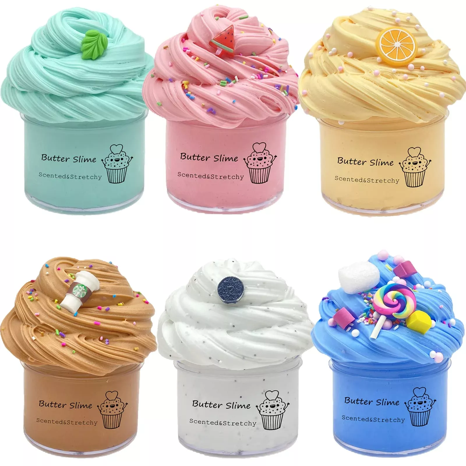Beslimever Butter Slime Kit - Pre Made, Non-Sticky, Small Toy
