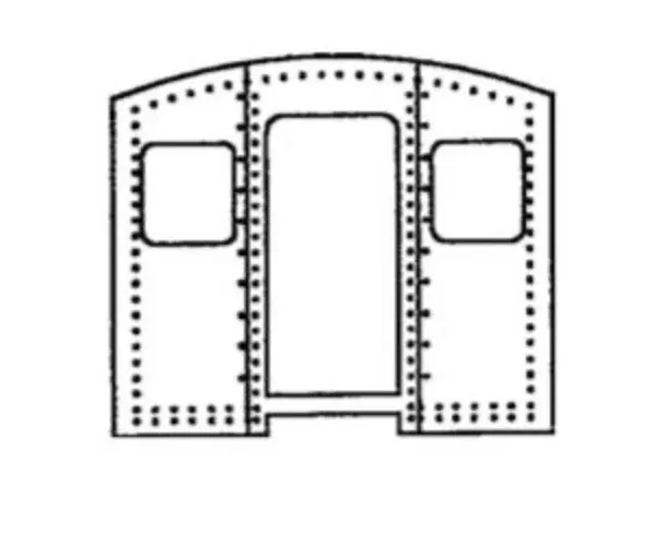 Bethlehem Car Works 22g Round Top Coach Car Ends with Windows (1 Pair)
