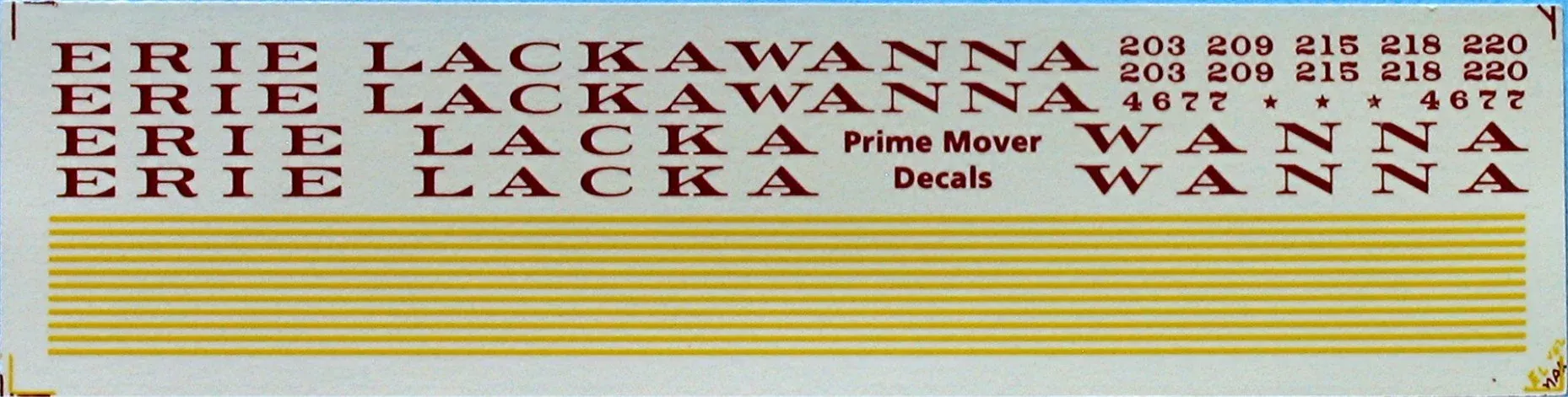 Bethlehem Car Works KitBits 252 HO Scale Erie Lackawanna Passenger Decals