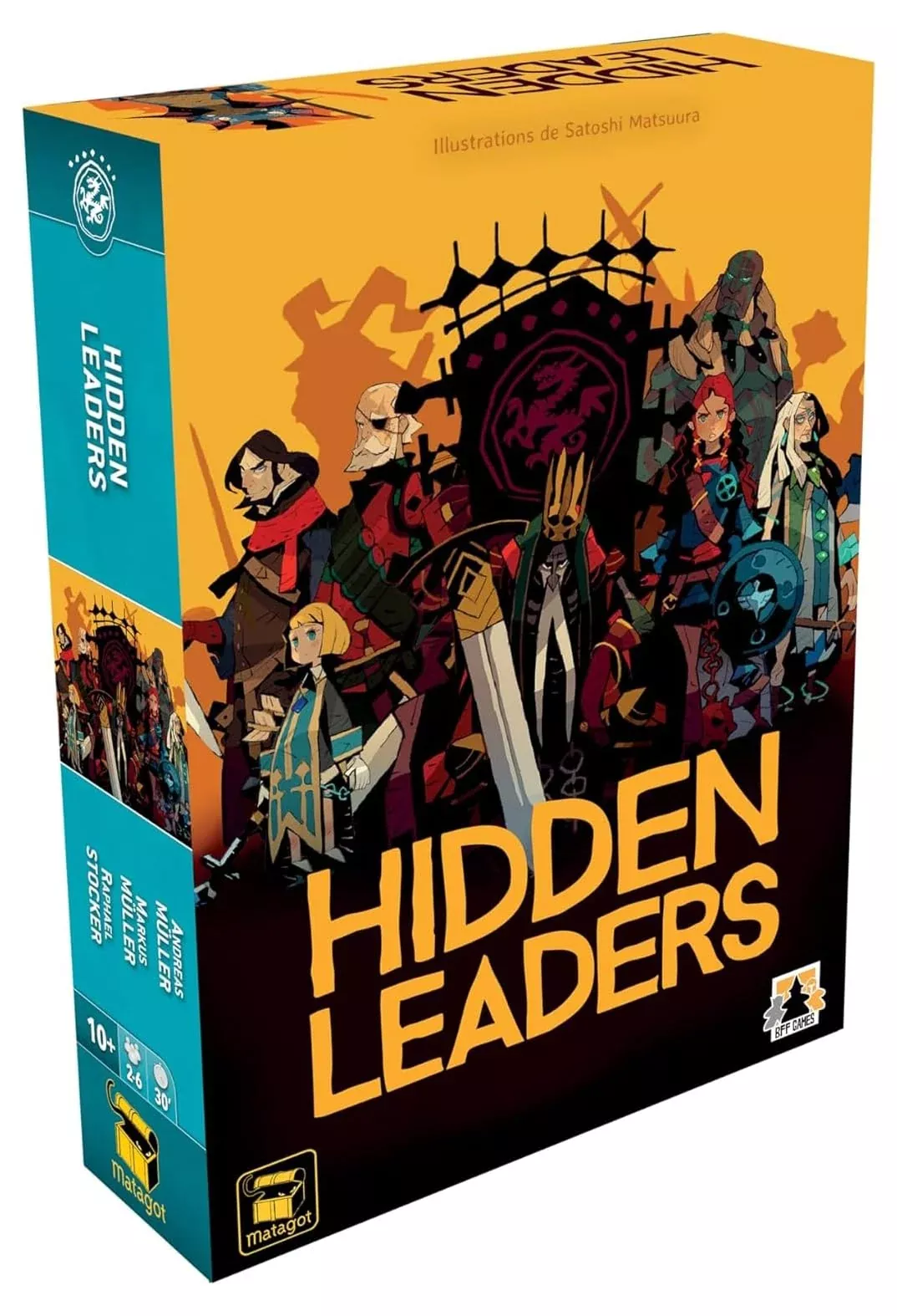 BFF Games Hidden Leaders Board Game - Strategy Game for 2-6 Players, A
