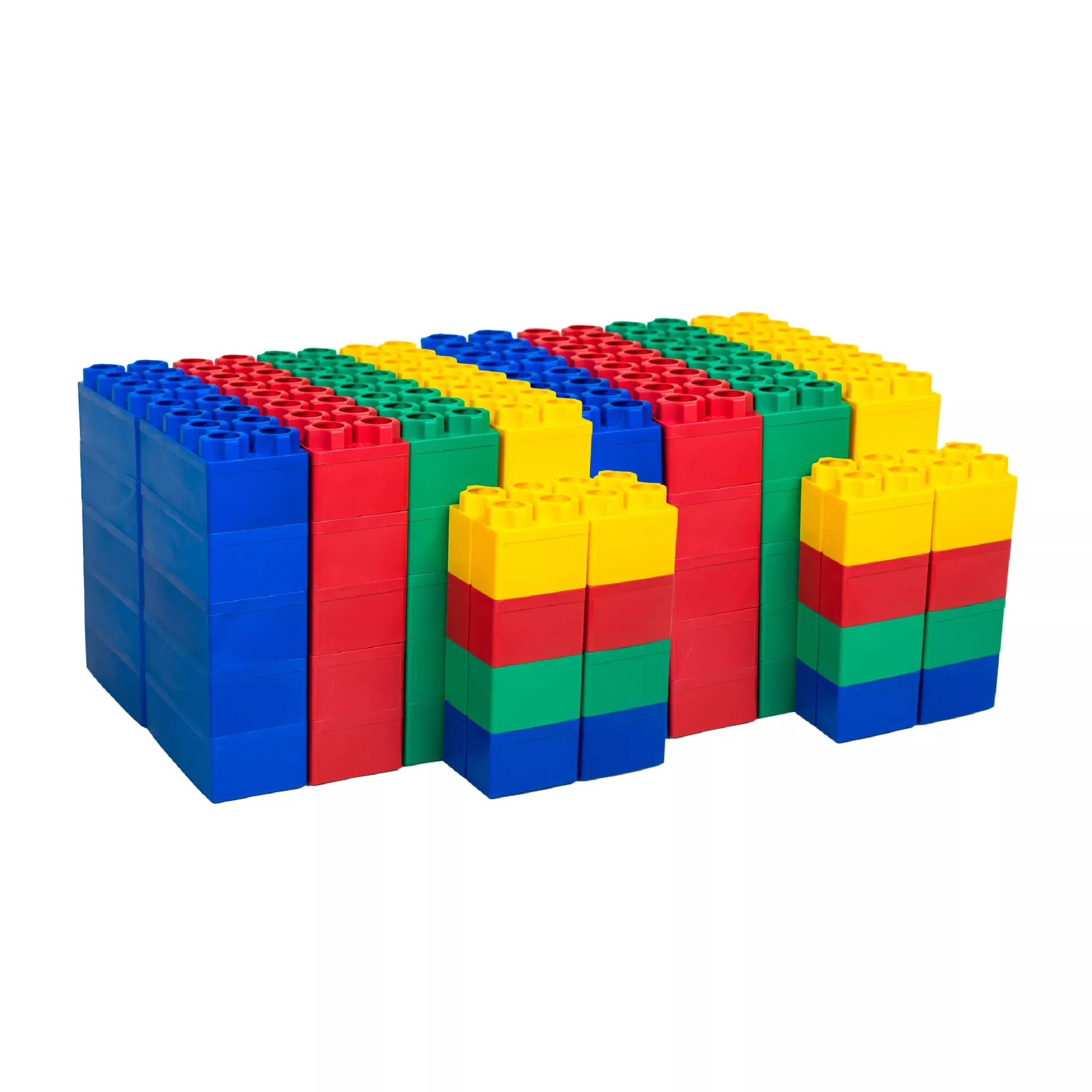 BiggoBlocks Building Blocks Set - Kid Size, Standard, Red/Blue/Green/Yellow
