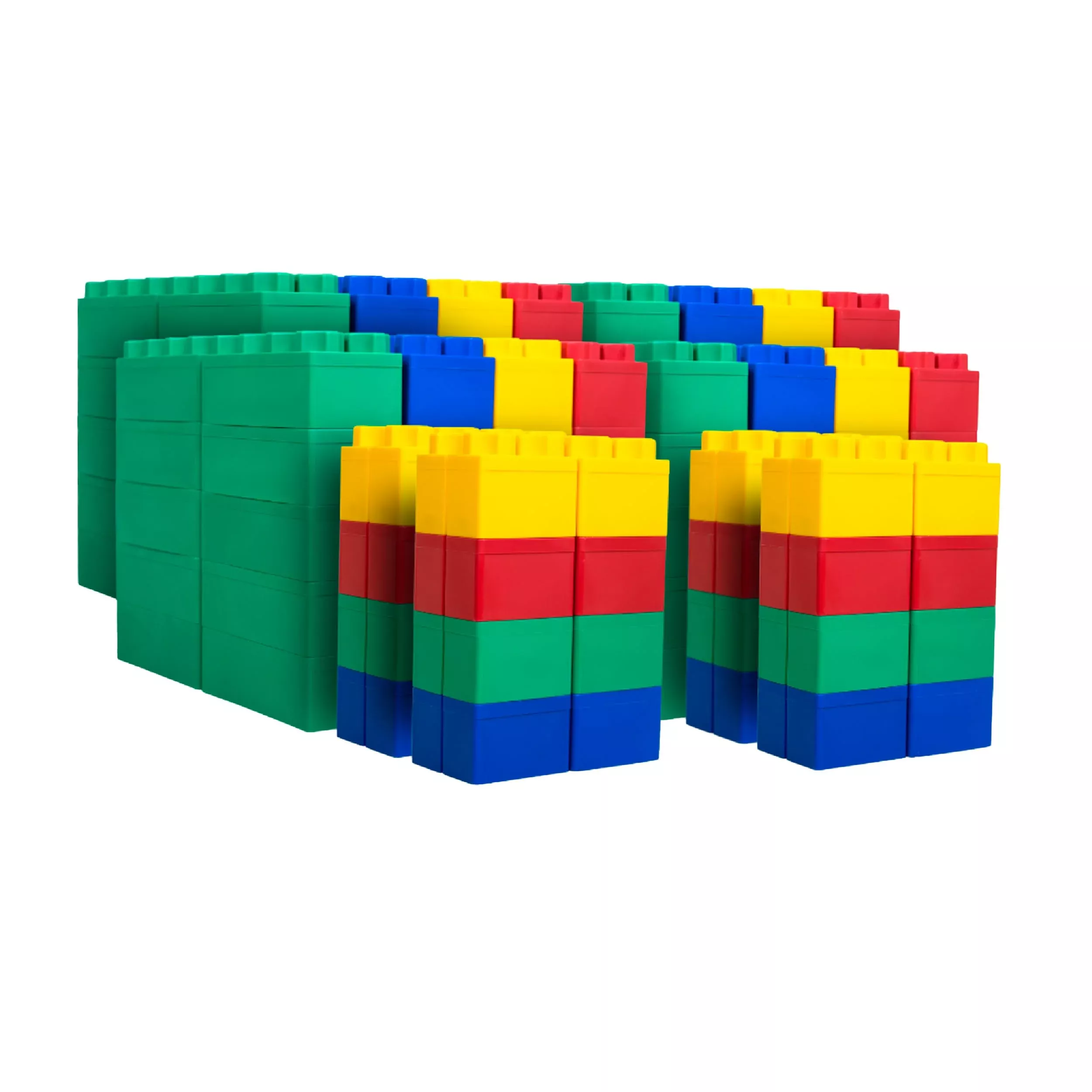 BiggoBlocks Jumbo Building Blocks Set for Kids - Red, Blue, Green, Yellow