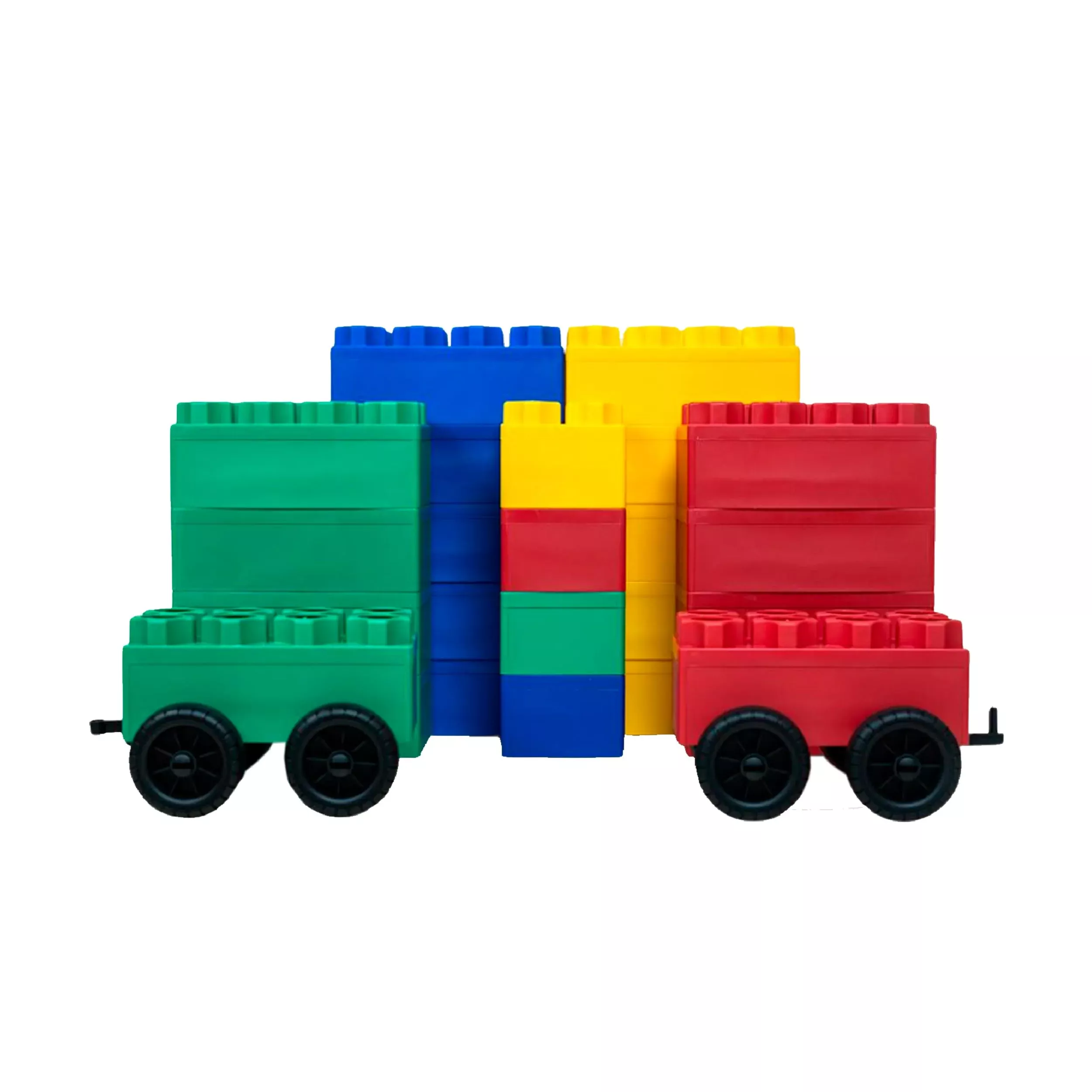 BiggoBlocks Toddler Building Blocks Set - Life Size, Red/Blue/Green/Yellow