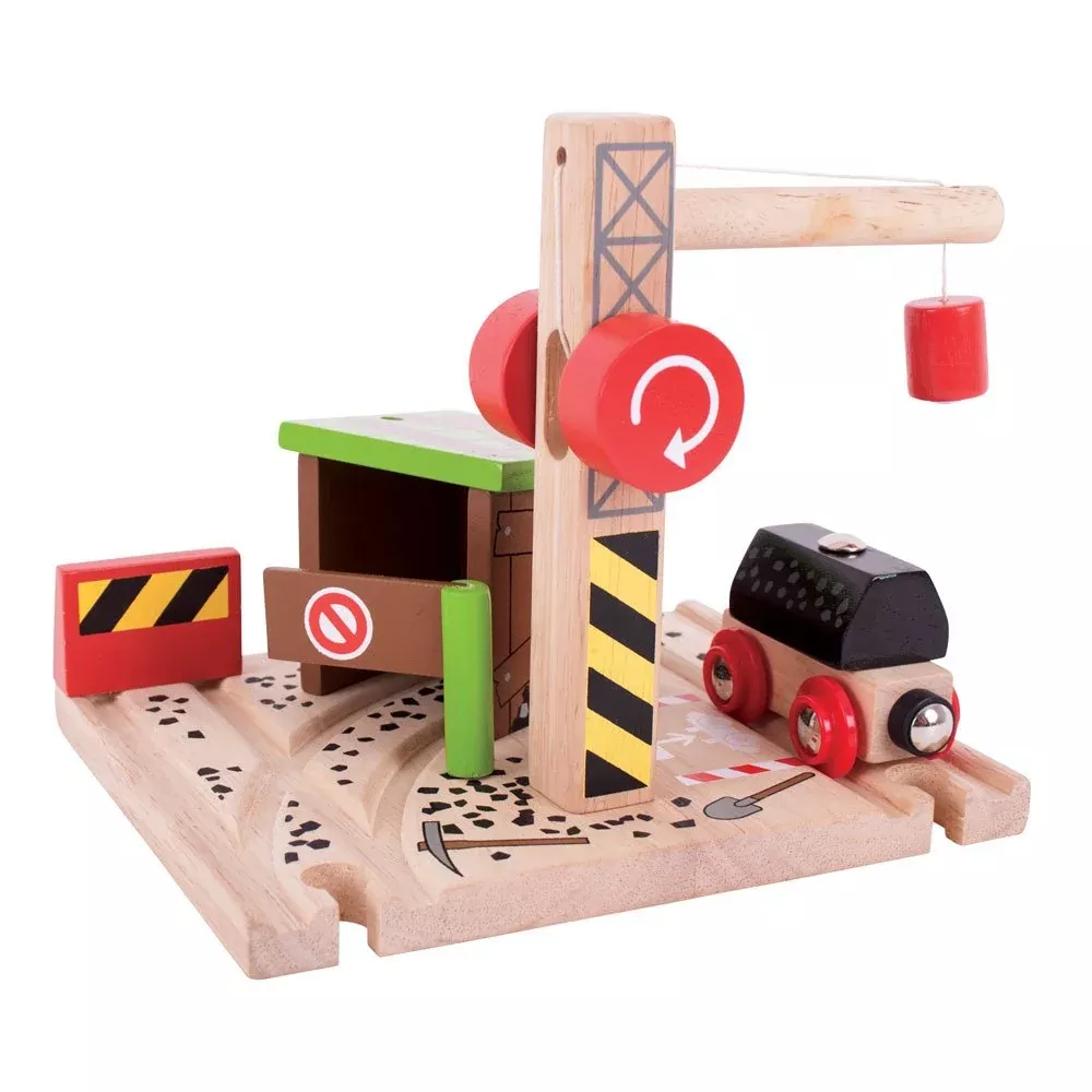 Bigjigs Rail Coal Mine Toy - Multicoloured Wooden Train Set, One Size,