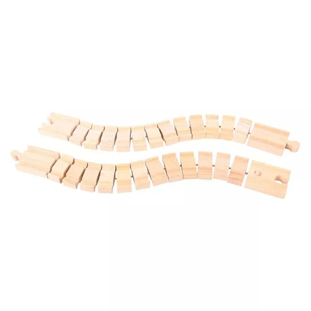 Bigjigs Rail Wooden Crazy Track - 2 Pieces, Multicoloured, 14.