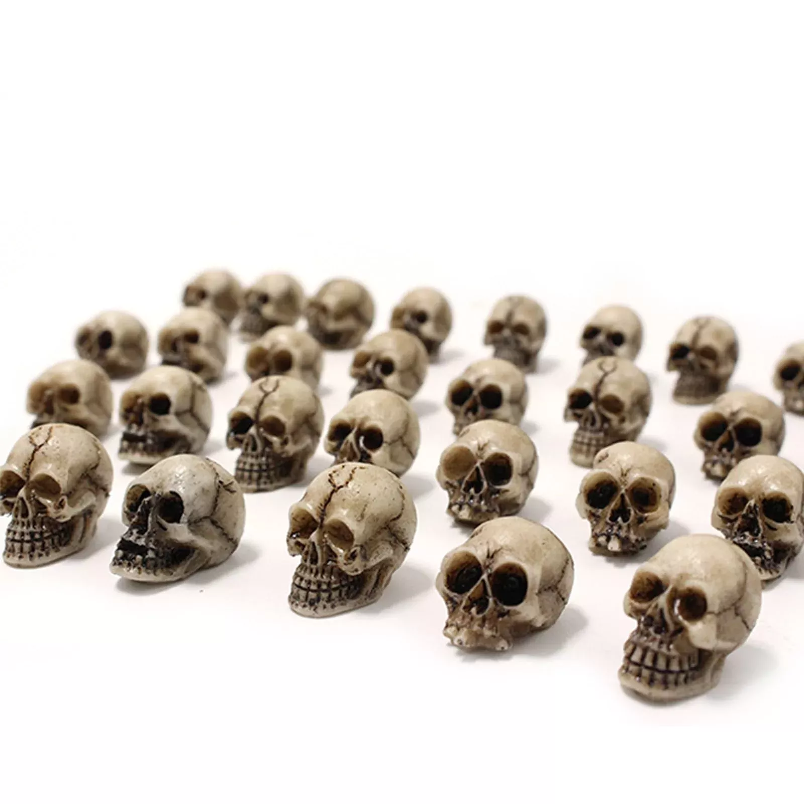 Binaryabc Mini Skull Figurine Miniature Skeleton Head Table Decor,Hall