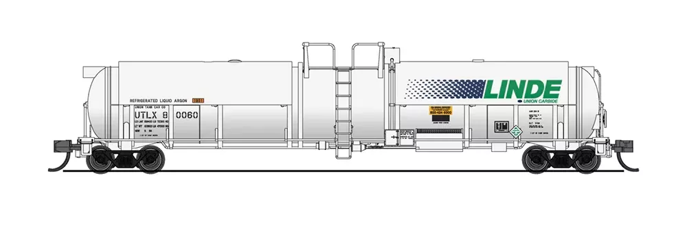 BLI 3826 N Scale High-Capacity Cryogenic Tank Car LINDE UTLX 2 Pack