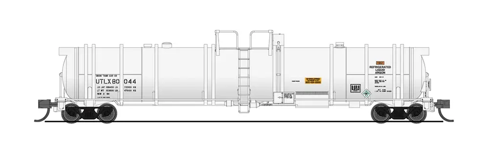 BLI 3834 N Scale High-Capacity Cryogenic Tank Car UTLX (White)