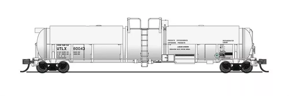 BLI 8147 N Scale High-Capacity Cryogenic Tank Car UTLX (White) 2 Pack