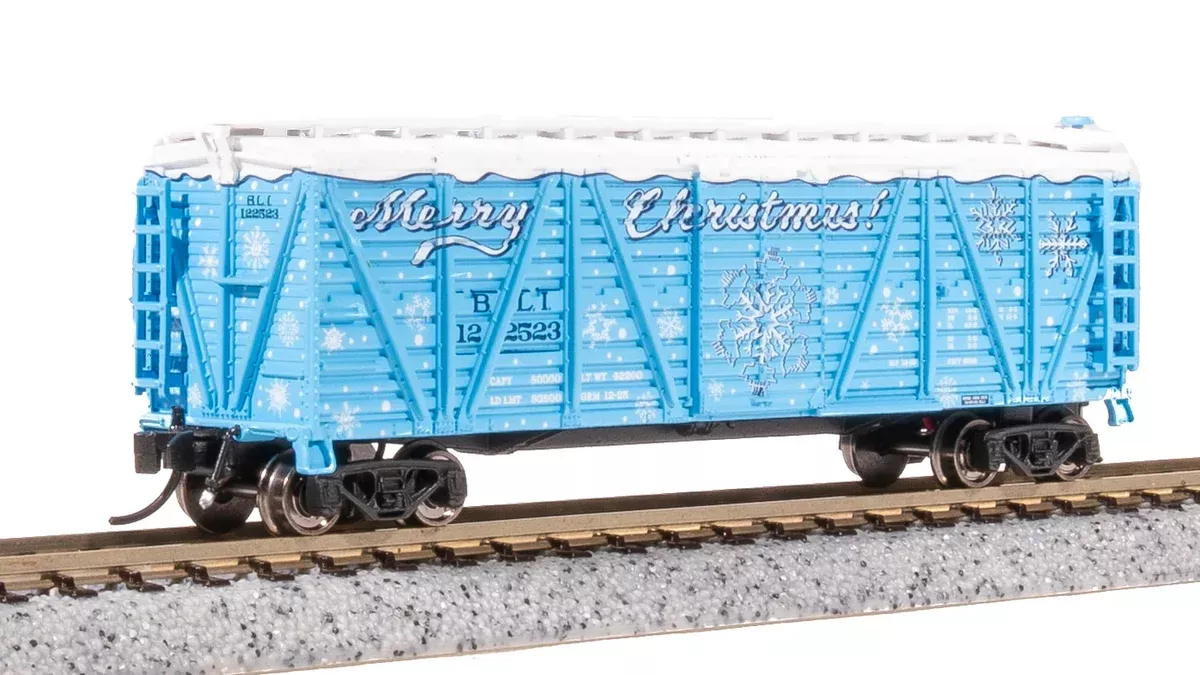 BLI 8488 N Scale K7 Stock Car Merry Christmas (2 Pack)