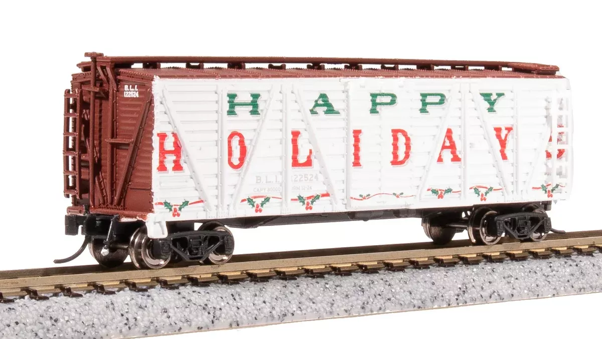 BLI 8489 N Scale K7 Stock Car Happy Holidays (2 Pack)