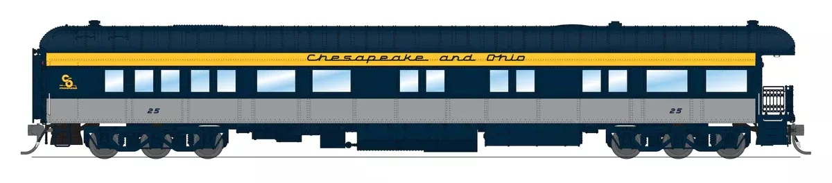 BLI 8951 HO Scale Pullman Business Car - Chesapeake & Ohio C&O 25