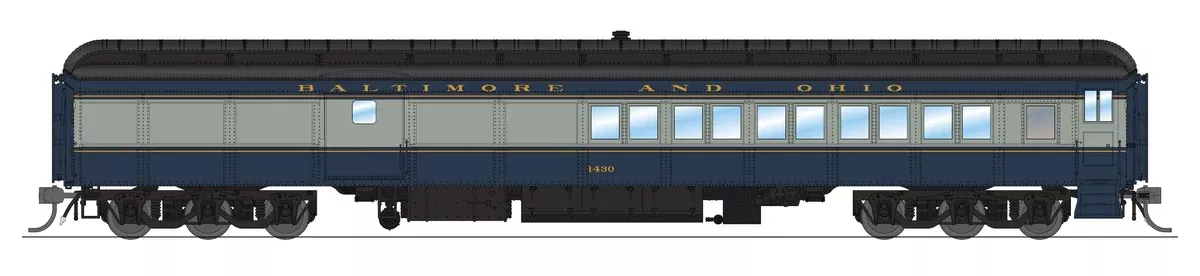 BLI 9112 HO Scale Coach Baggage Combine - Baltimore & Ohio B&O 1430
