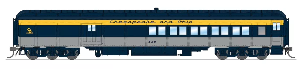 BLI 9114 HO Scale Coach Baggage Combine - Chesapeake & Ohio C&O 439