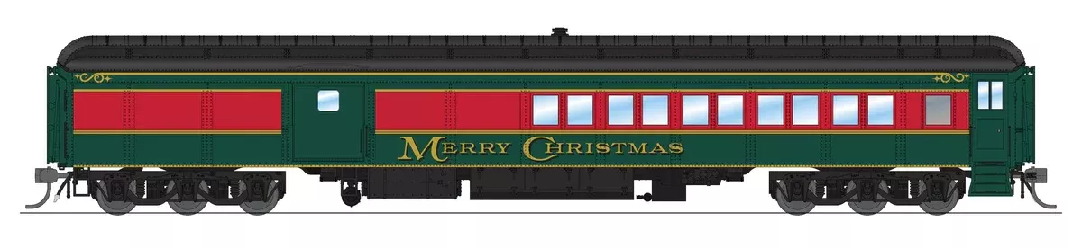 BLI 9120 HO Scale Coach Baggage Combine - Christmas