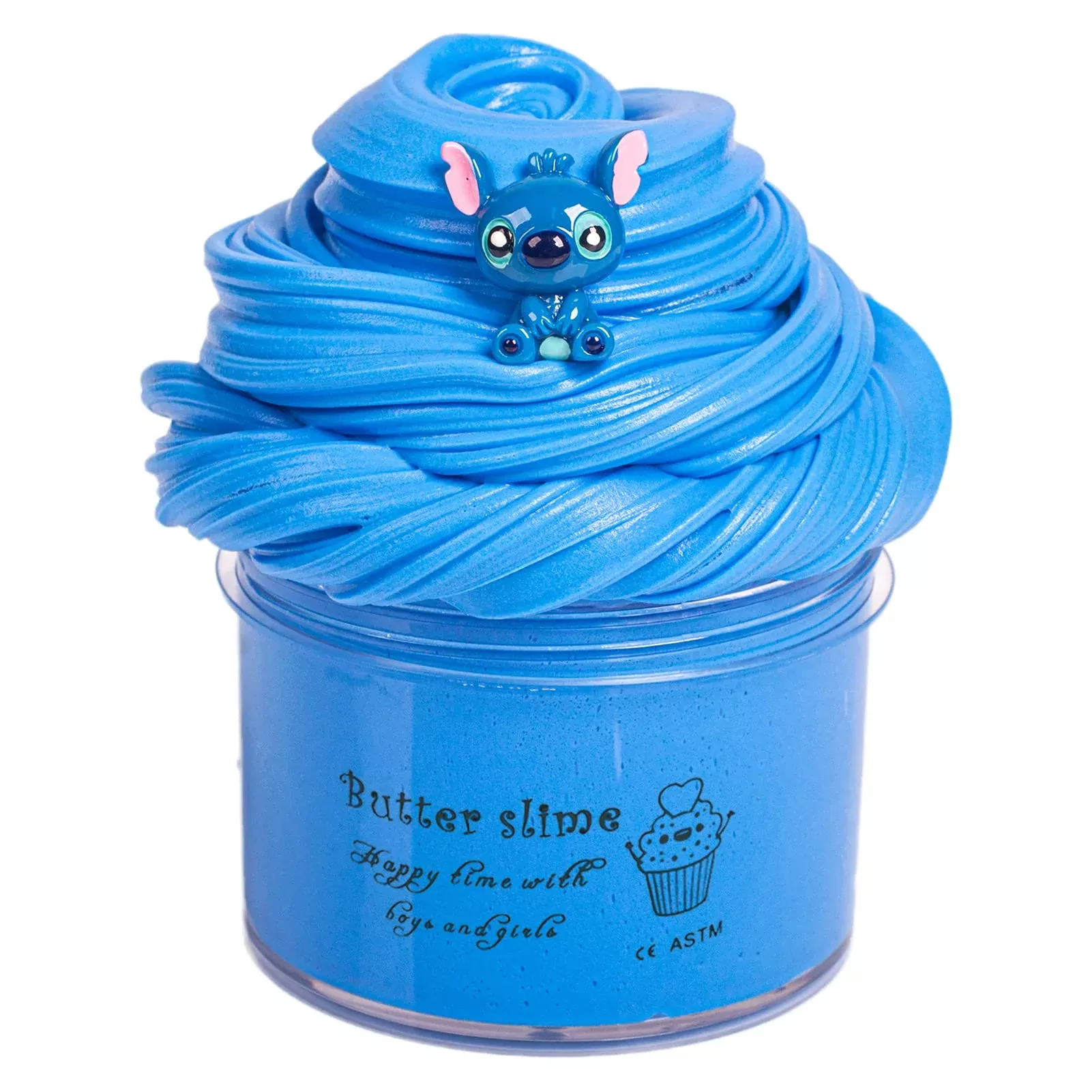 Blue Butter Slime, Non-Sticky And Glossy Slime, Stress Relief Scented
